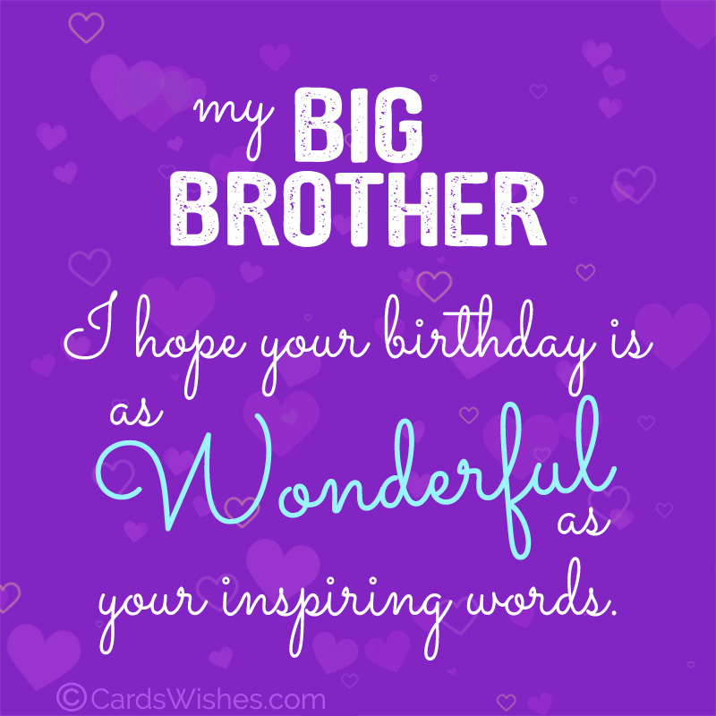 birthday wishes for elder brother
