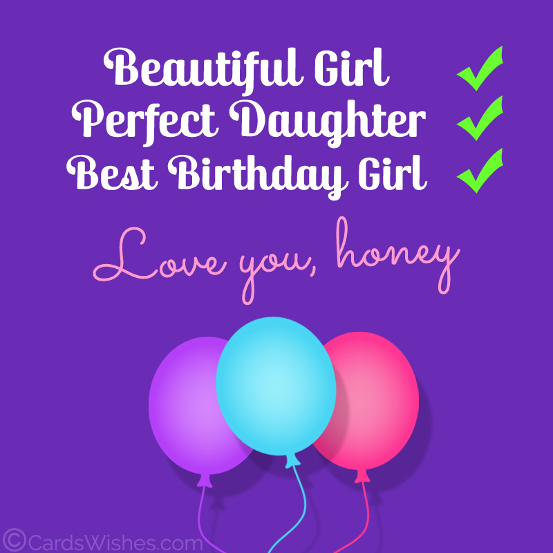 sweet birthday wishes for daughters