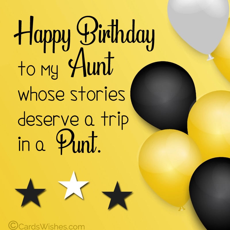 Happy Birthday to my aunt whose stories deserve a trip in a punt.