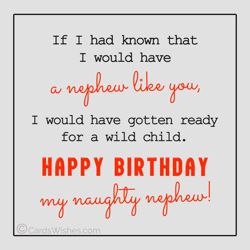 funny birthday messages for nephew