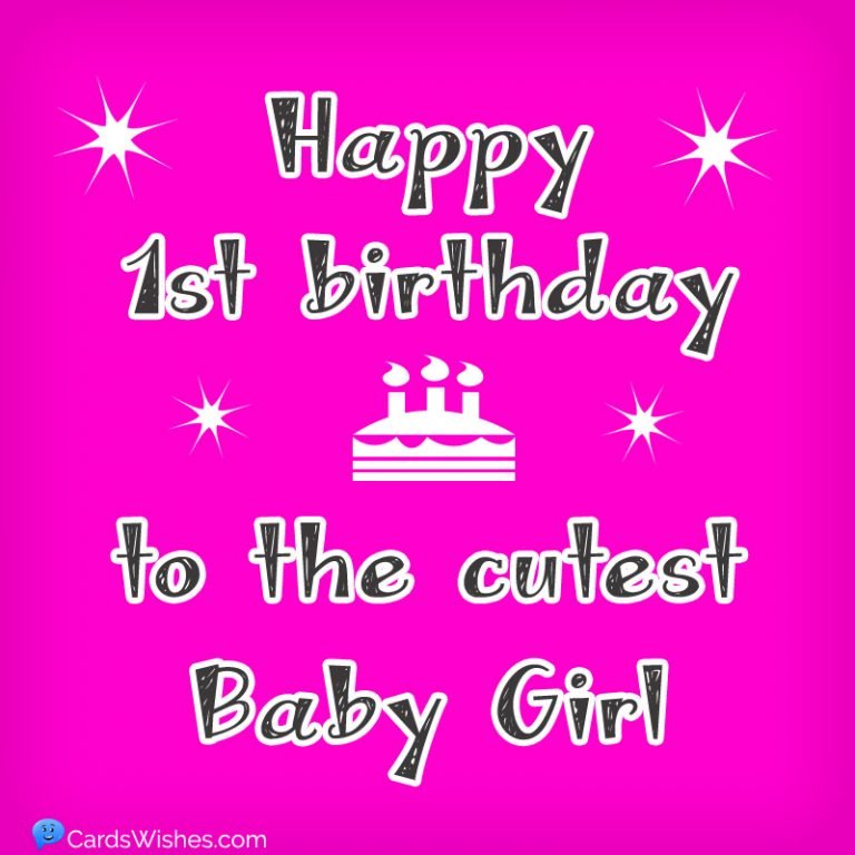 Happy 1st Birthday Wishes for Baby - CardsWishes.com