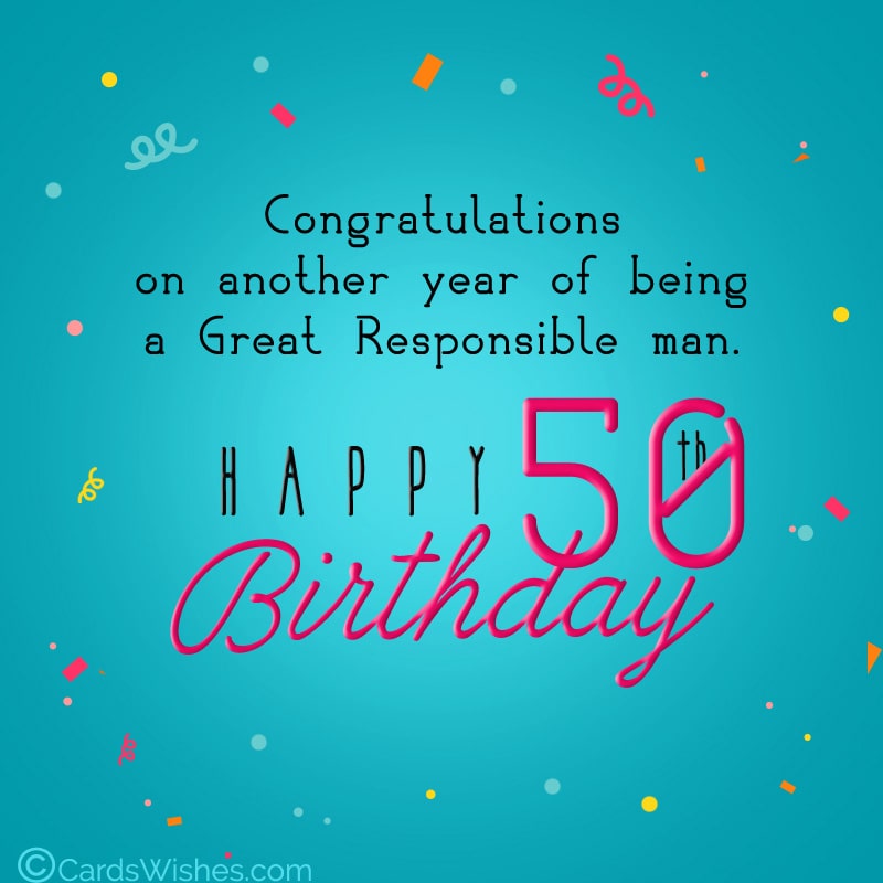 50th birthday wishes for him