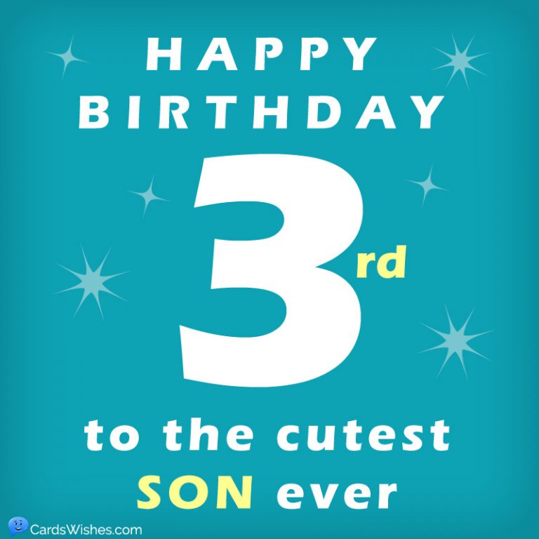 Happy 3rd Birthday Wishes for 3-Year-Old Baby