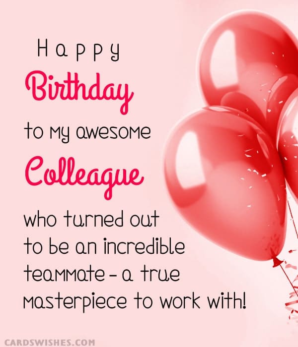 Happy Birthday to my awesome colleague who turned out to be an incredible teammate – a true masterpiece to work with!