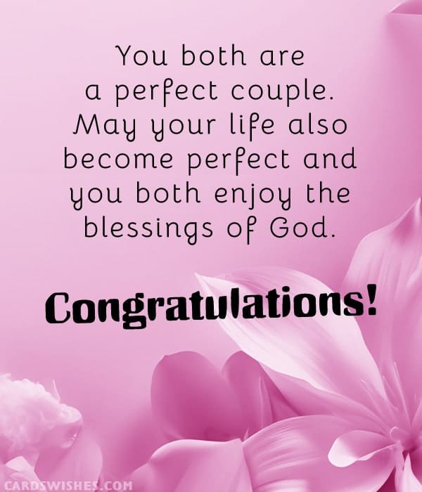 You both are a perfect couple. May your life also become perfect and you both enjoy the blessings of God.