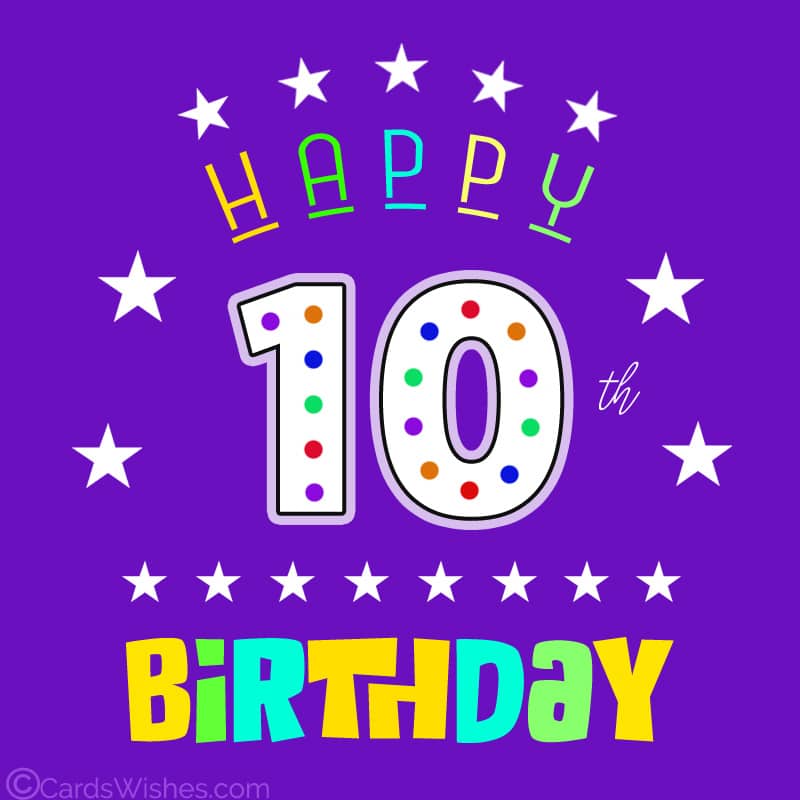 Festone Festa Olografico Happy 10th Birthday - 11 Bandierine, 3,9 Metri, Rosa