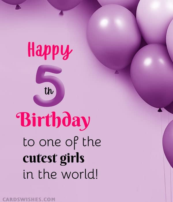 Happy 5th Birthday to one of the cutest girls in the world!