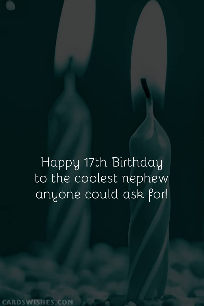 Happy 17th Birthday to the coolest nephew anyone could ask for!