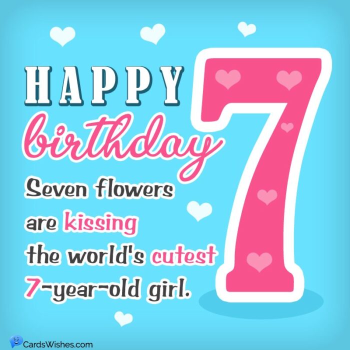Happy 7th Birthday Wishes and Messages - CardsWishes.com