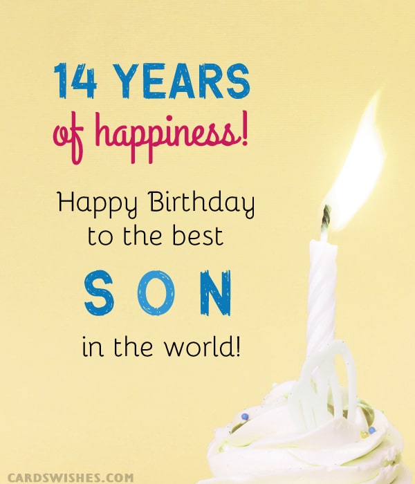 Fourteen years of happiness. I have the best son in the world. Happy Birthday!