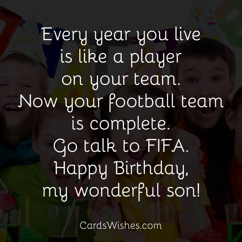 11th Birthday Wishes for Son