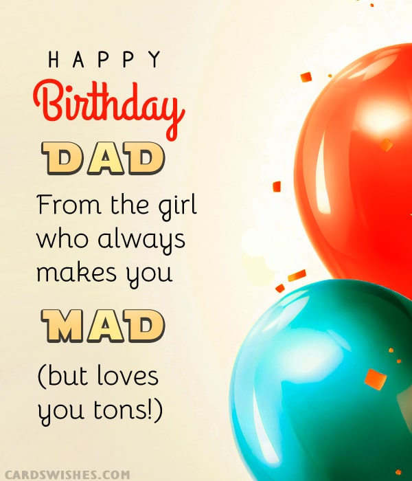 birthday greetings for dad from daughter